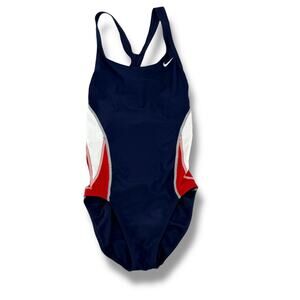 Nike Performance One Piece Swimsuit Swimwear Competition Womens Sz 6 32 USA